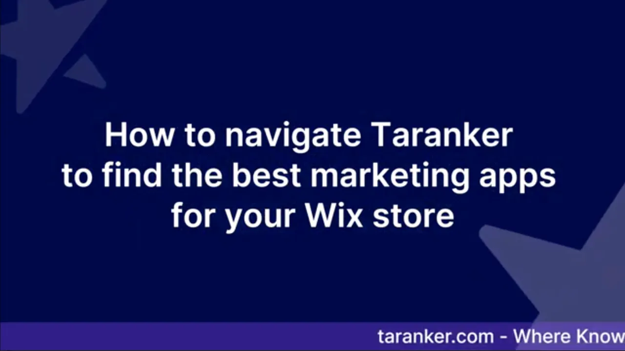 Discover marketing apps for Wix on Taranker to boost your store's performance